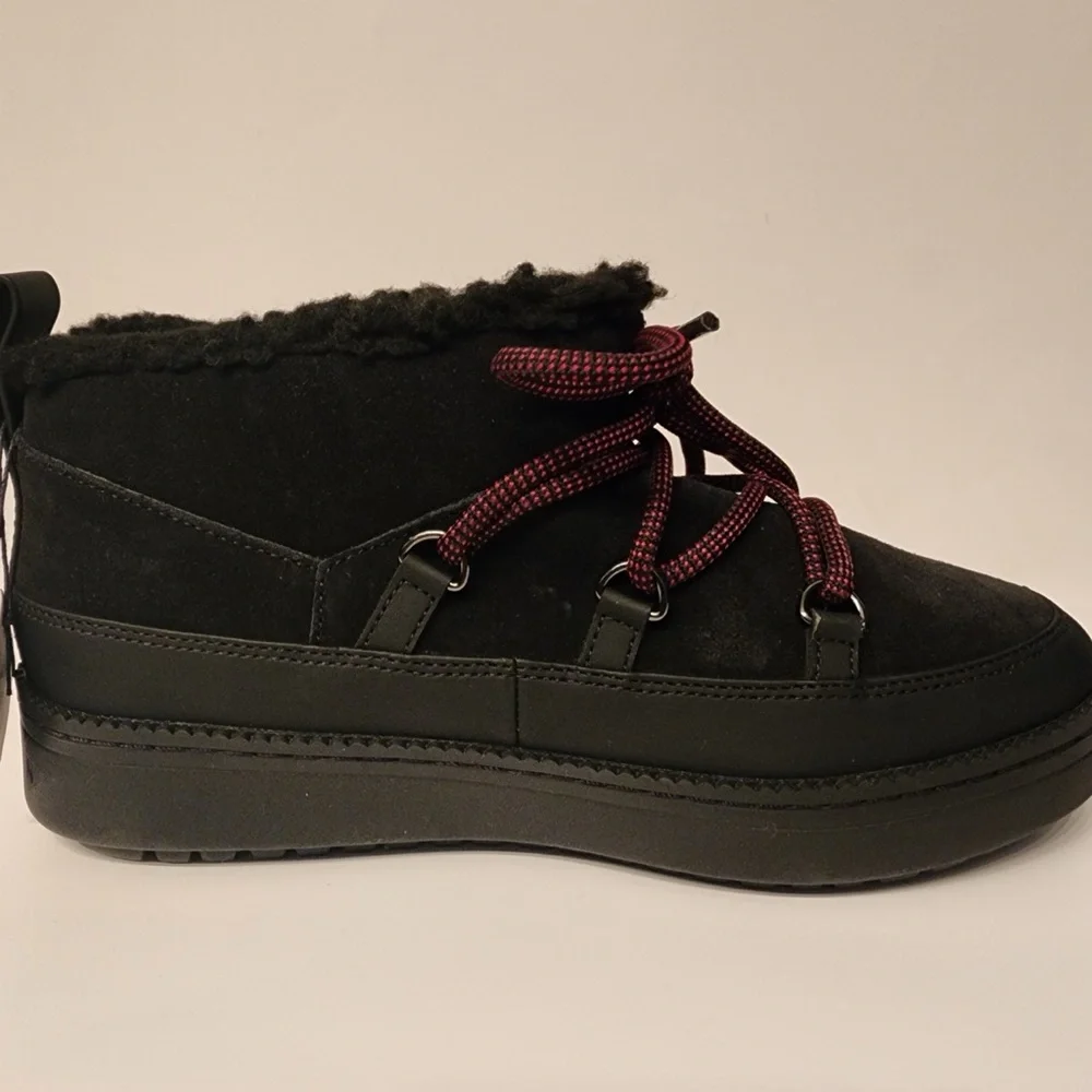Cole Haan Cloudfeel Suede Mini Snow Boots Women's Black Ankle Boots Size 5.5